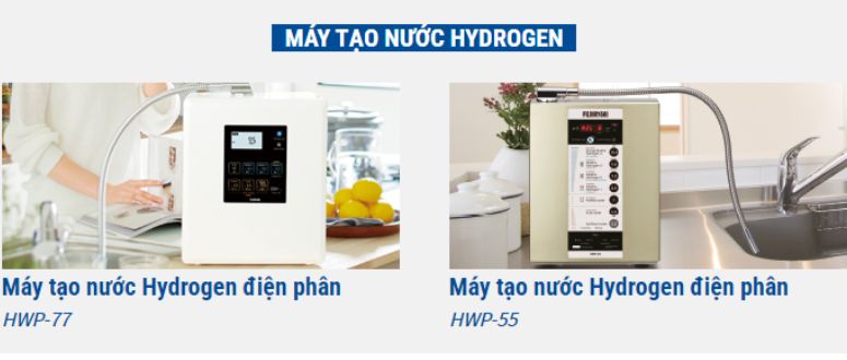 2 sản phẩm máy lọc nước ion kiềm tại Fujiiryoki