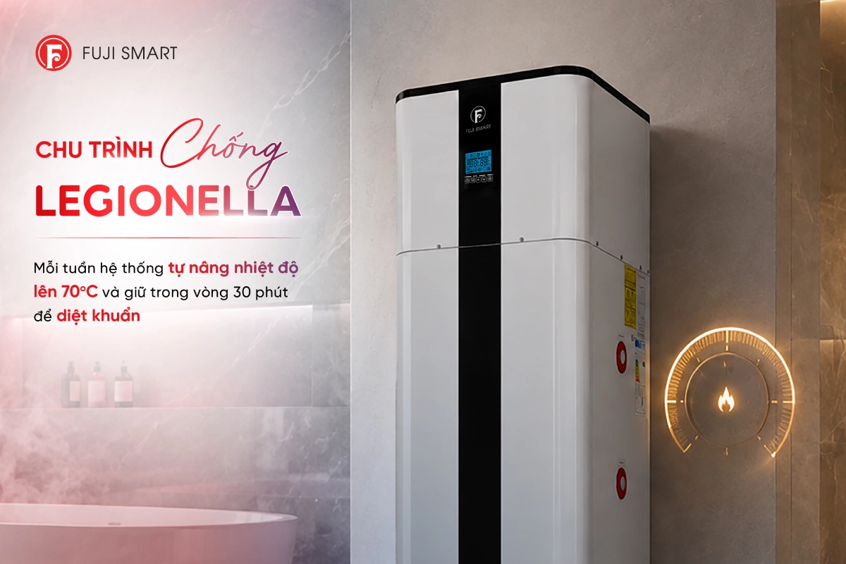 Máy bơm nhiệt heat pump Fuji Smart H800 chống nhiễm khuẩn nước