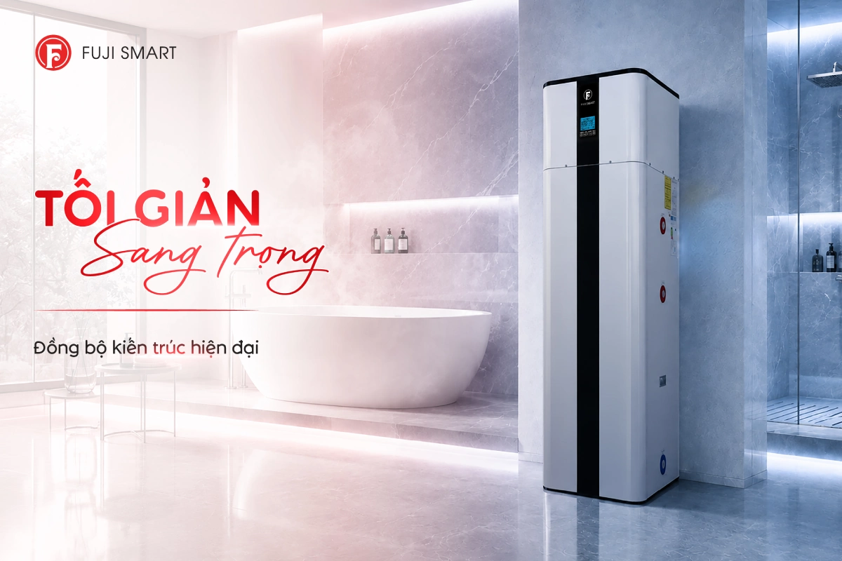 Máy bơm nhiệt heat pump Fuji Smart H800 thiết kế tối giản và sang trọng