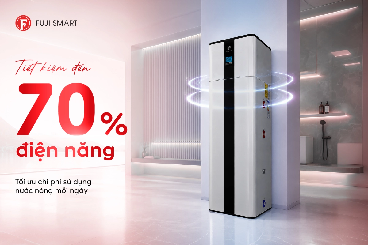 Máy bơm nhiệt heat pump Fuji Smart H800 tiết kiệm điện năng