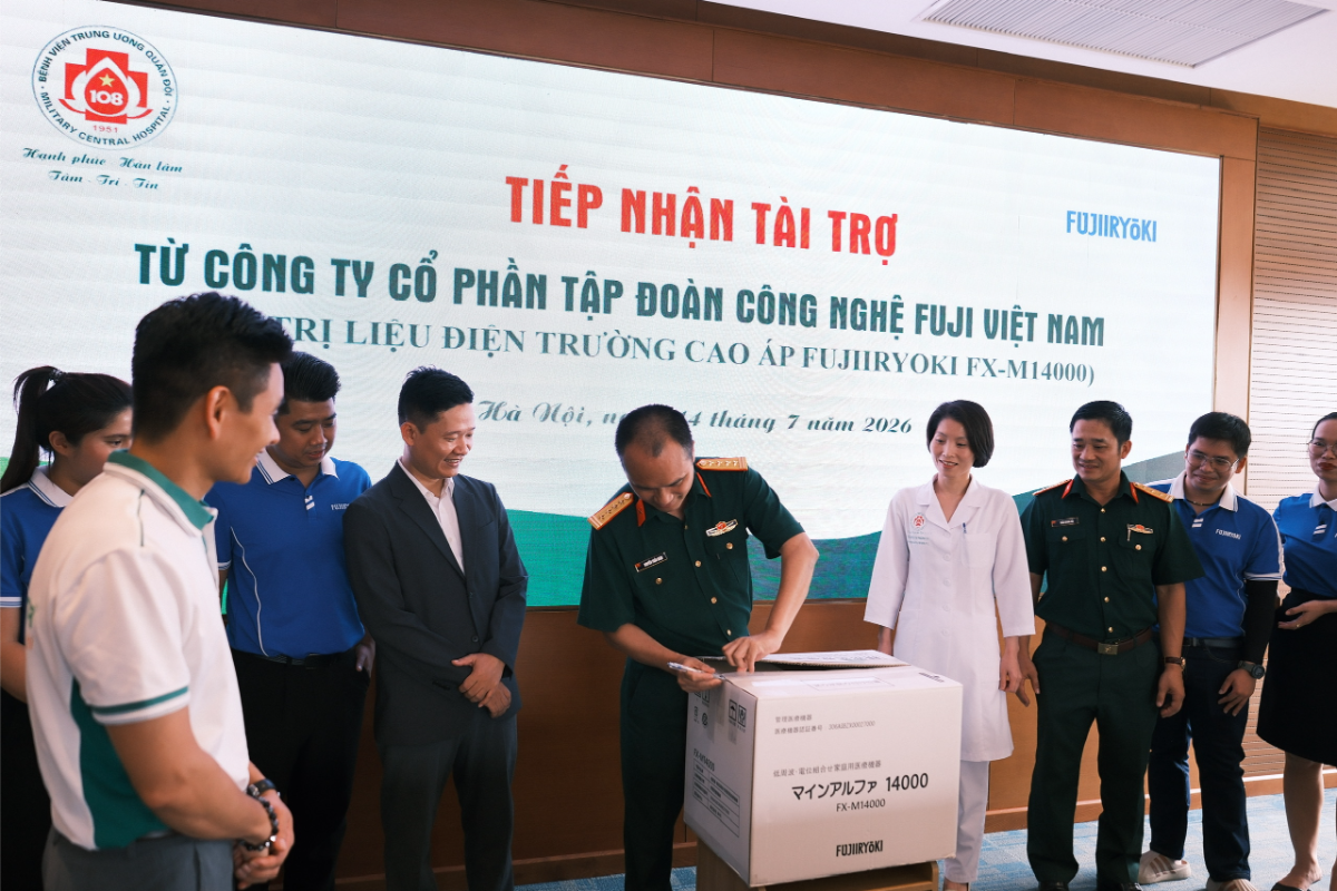 Máy điện trường cao áp Fujiiryoki FX-M14000 được ứng dụng tại Bệnh viện Trung ương Quân đội 108