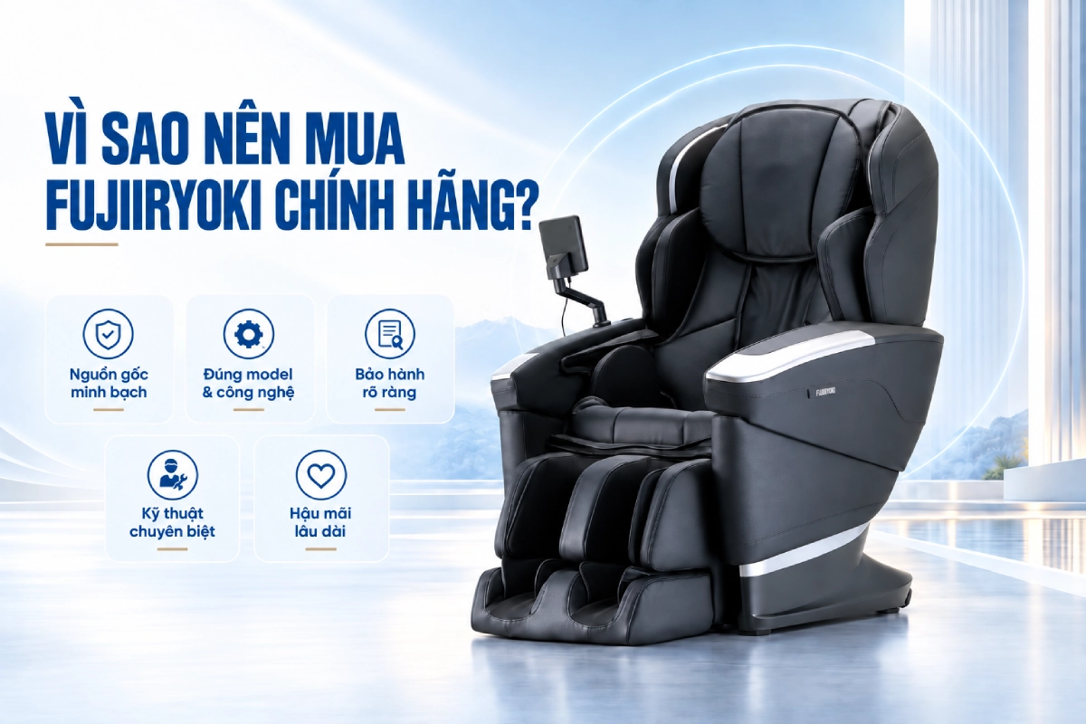 Vì sao cần mua ghế massage Fujiiryoki chính hãng?